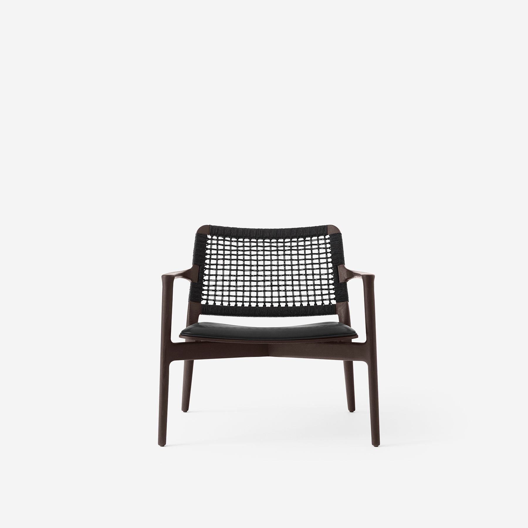 Vipp Cabin Lounge Chair - vipp488 - Dark oak w/black leather