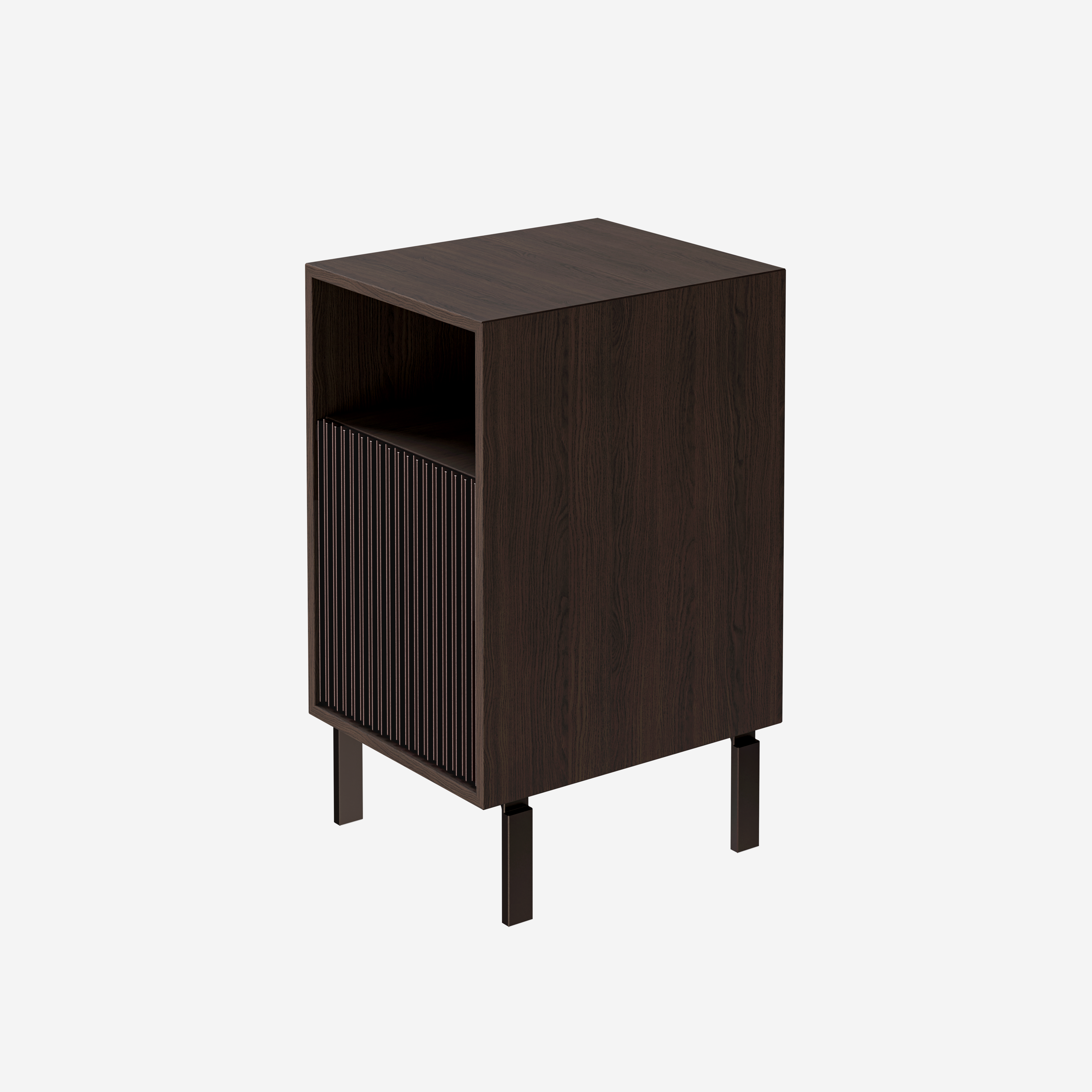 Vipp Bedside Table - vipp672 - Dark Oak, Legs