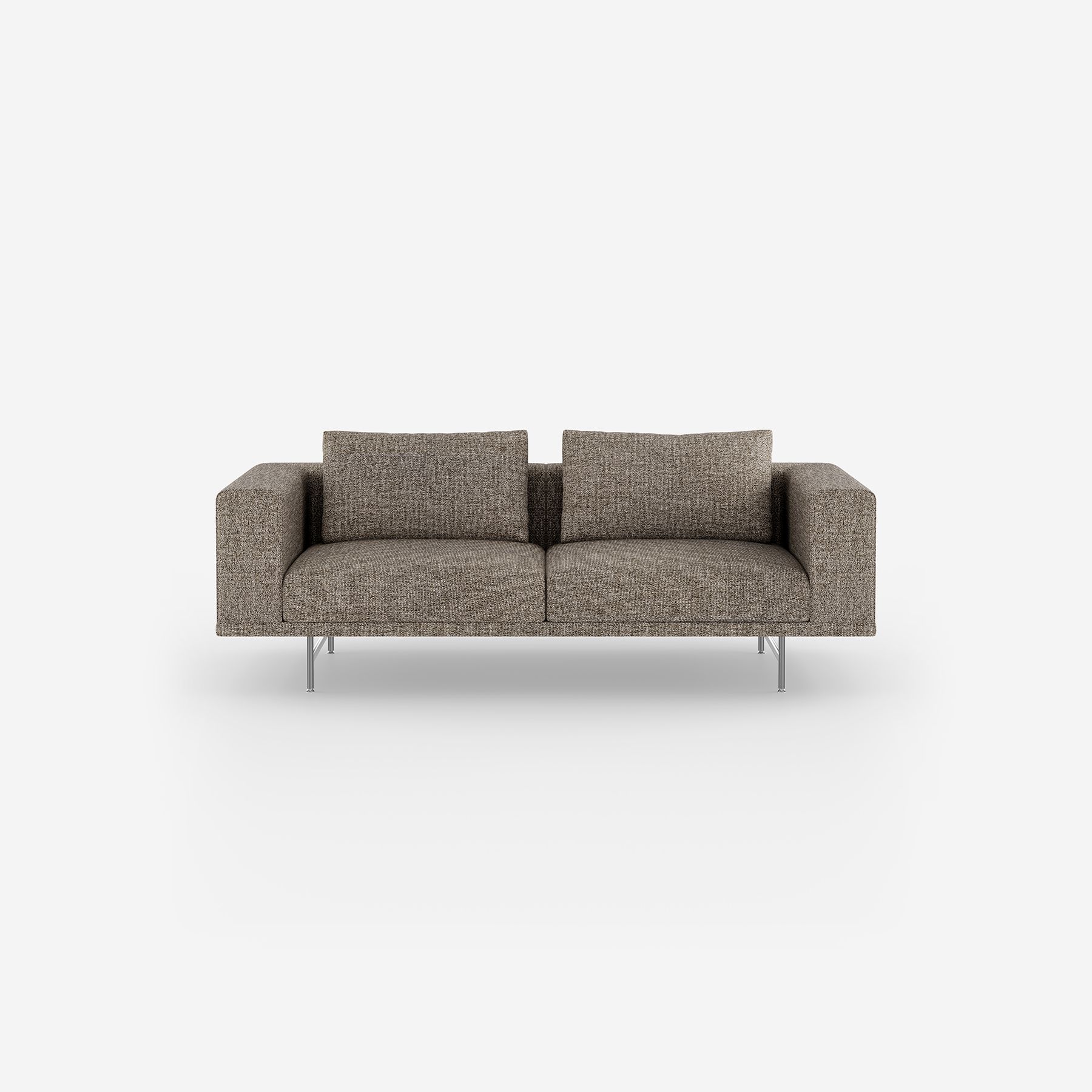 Vipp Loft Sofa | 2-seater - vipp610 - Bark, Stainless Steel