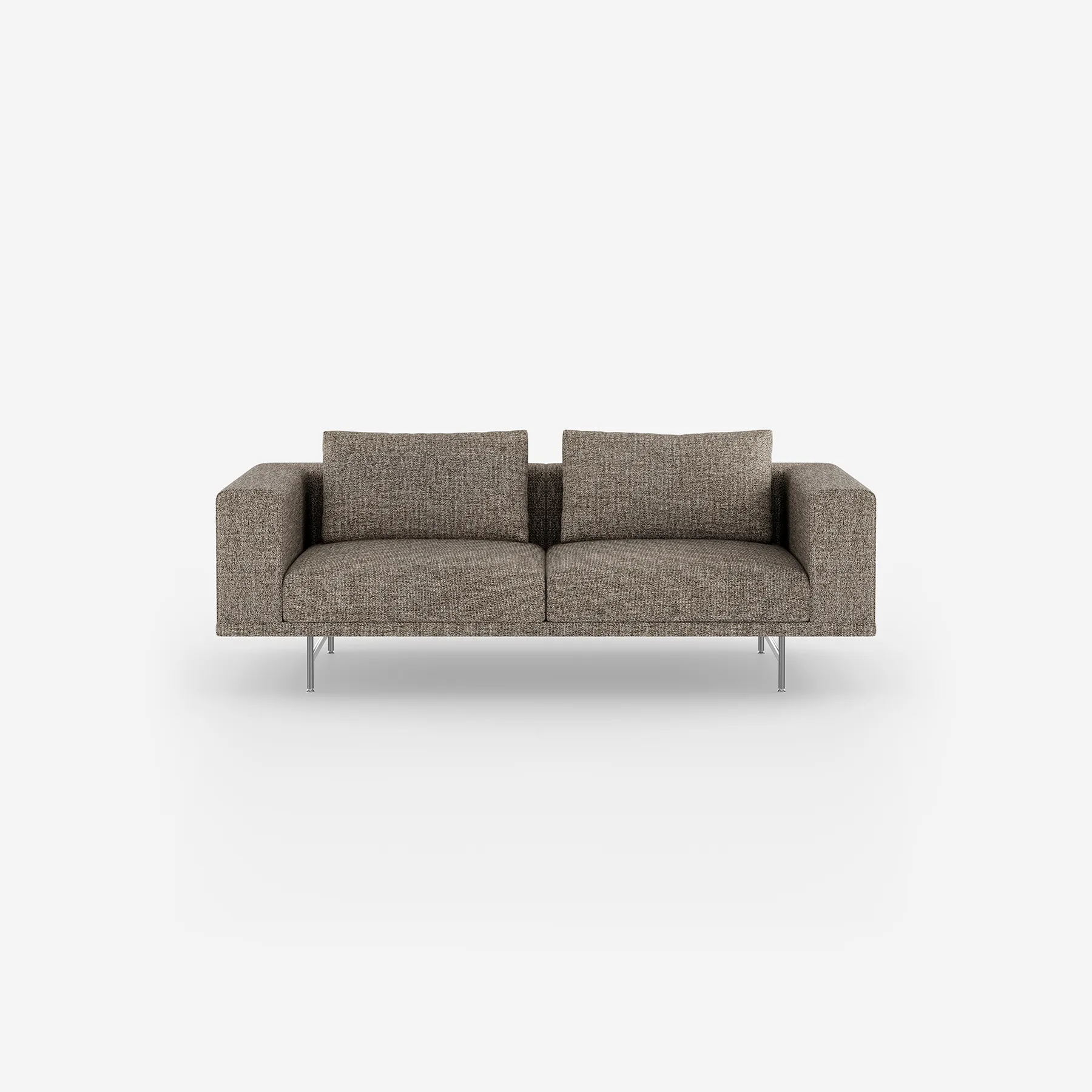 Vipp Loft Sofa | 2-seater, Bark, Stainless Steel