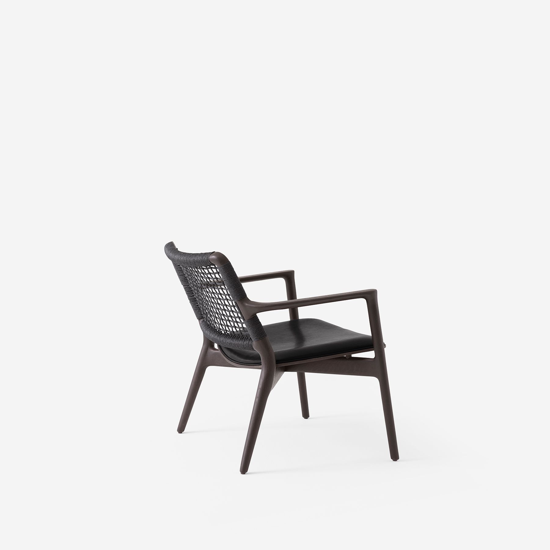 Vipp Cabin Lounge Chair - vipp488 - Dark oak w/black leather